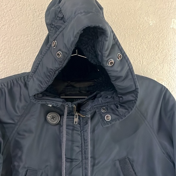 J. Crew Military Parka Jacket Navy Blue Sherpa Hood Size Small in a dark blue - Picture 16 of 16